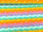 Preview: Reststück Baumwolljersey Regenbogen Wellen Sterne Pastell 80 x 150